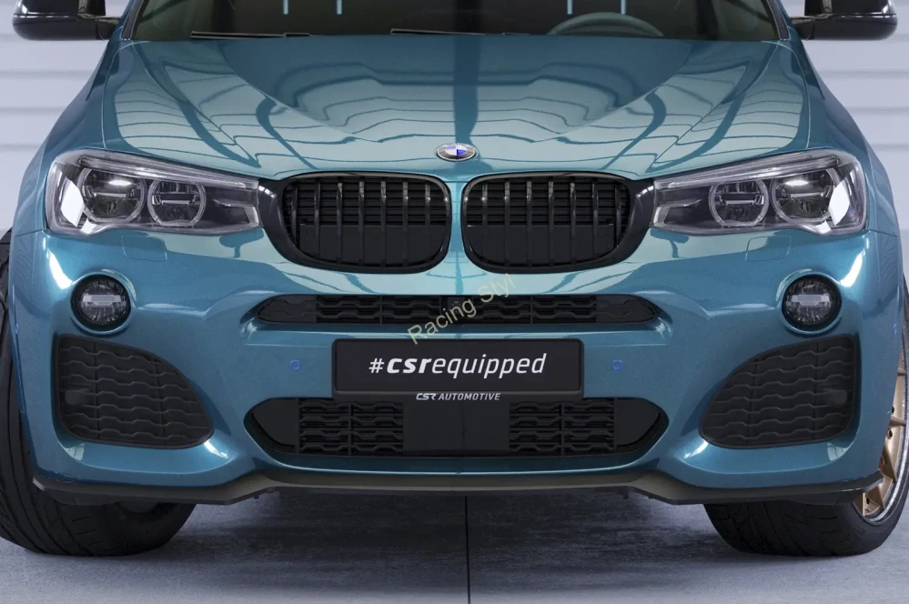 BMW X4 (F26) M-Paket přední spoiler lipa Glossy Black CSR Lesk.