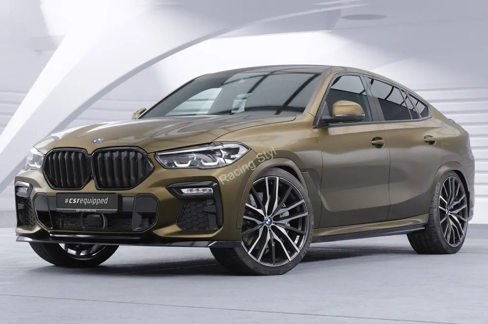BMW X6 G06 M-Paket/ M50i přední spoiler lipa Glossy Black CSR Lesk
