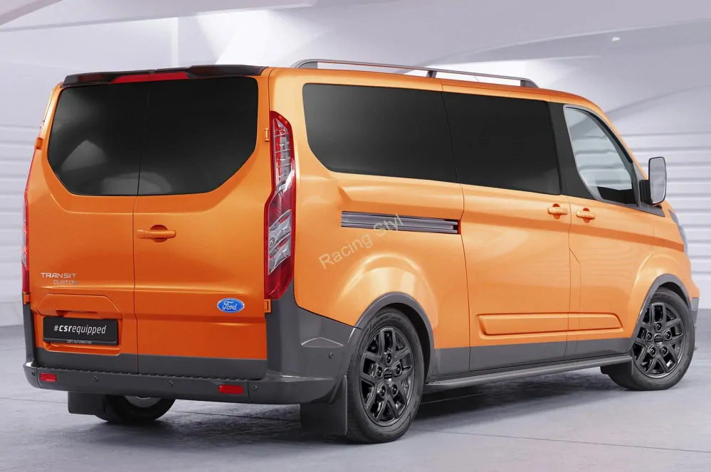 Ford Transit MK7 Custom střešní spoiler pro křídlové dveře Glossy Black CSR Lesk.