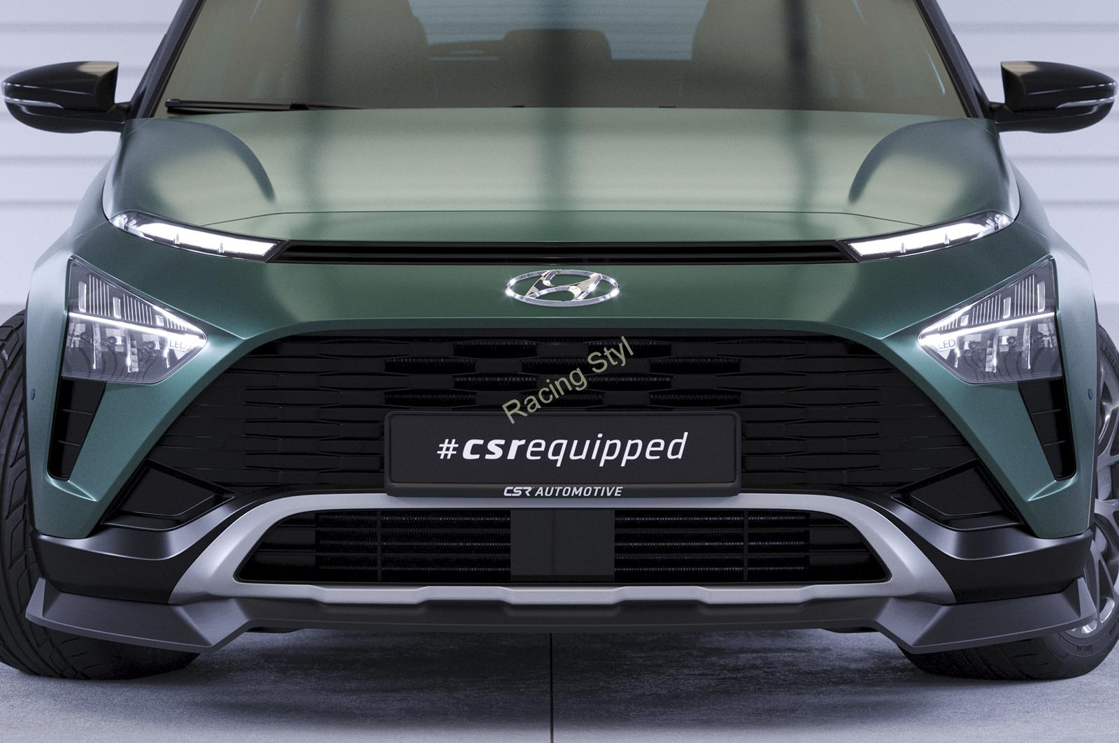 Hyundai Bayon přední spoiler lip Glossy Black CSR Lesk