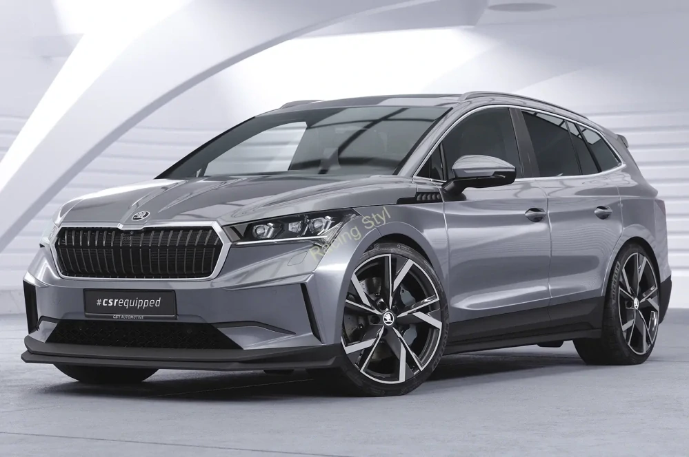 Škoda Enyaq iV přední spoiler lip Glossy Black CSR Lesk