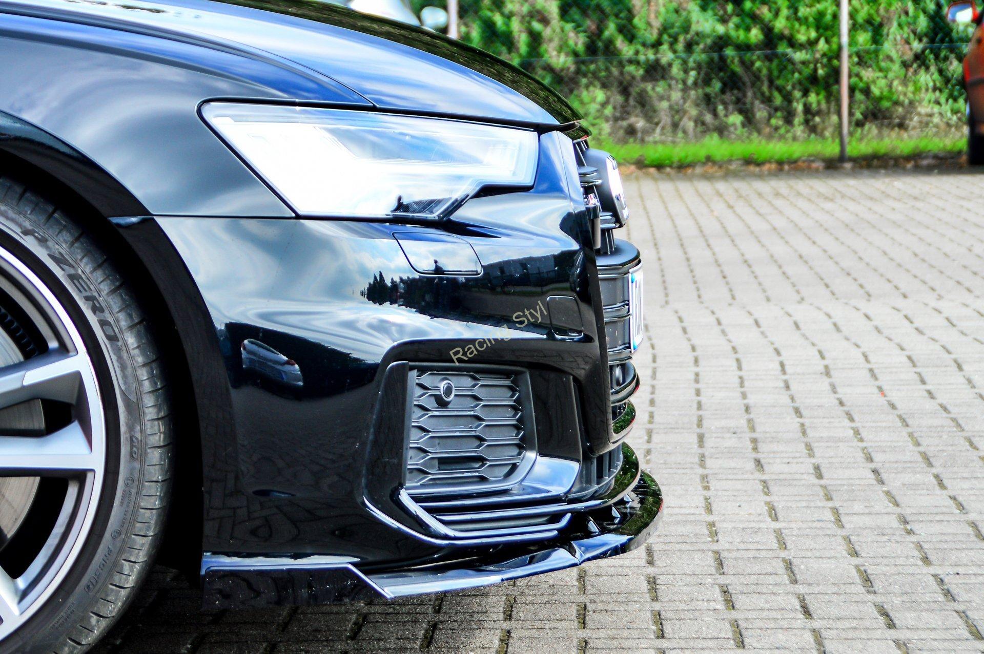 Audi A6 S-Line/ S6 4K C8 přední spoiler lipa s křidélky IN Tuning Matt.