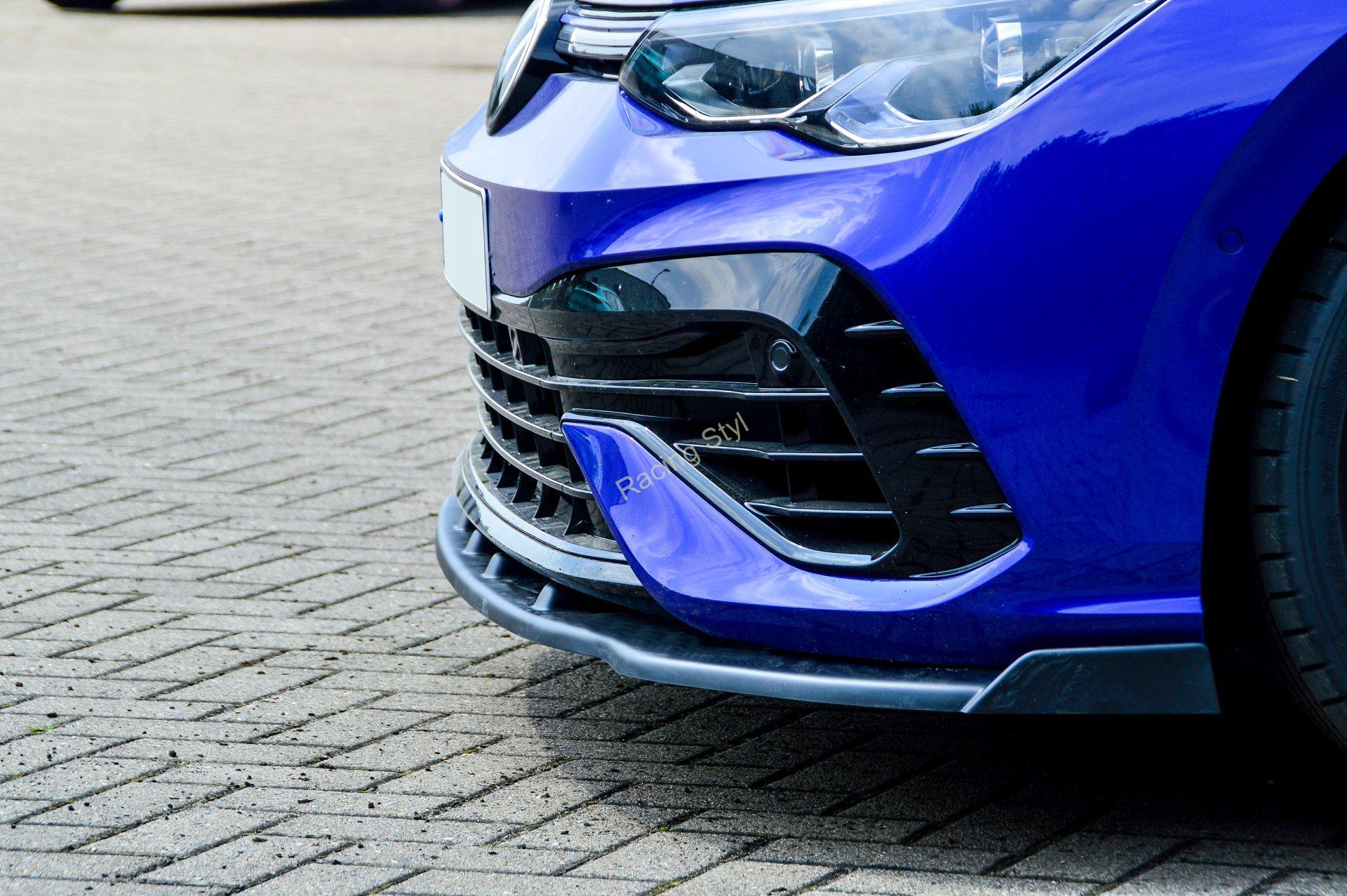 VW Golf 8 R přední spoiler lipa s křidélky IN Tuning Matt.