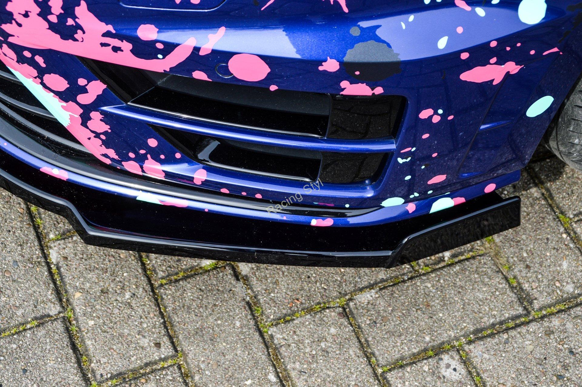 VW Golf 7 R/ R-Line AU přední spoiler lipa Glossy Black s křidélky IN Tuning Lesk.