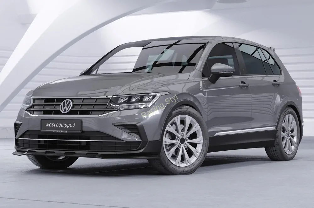VW Tiguan 2 Facelift přední spoiler lipa Glossy Black CSR Lesk