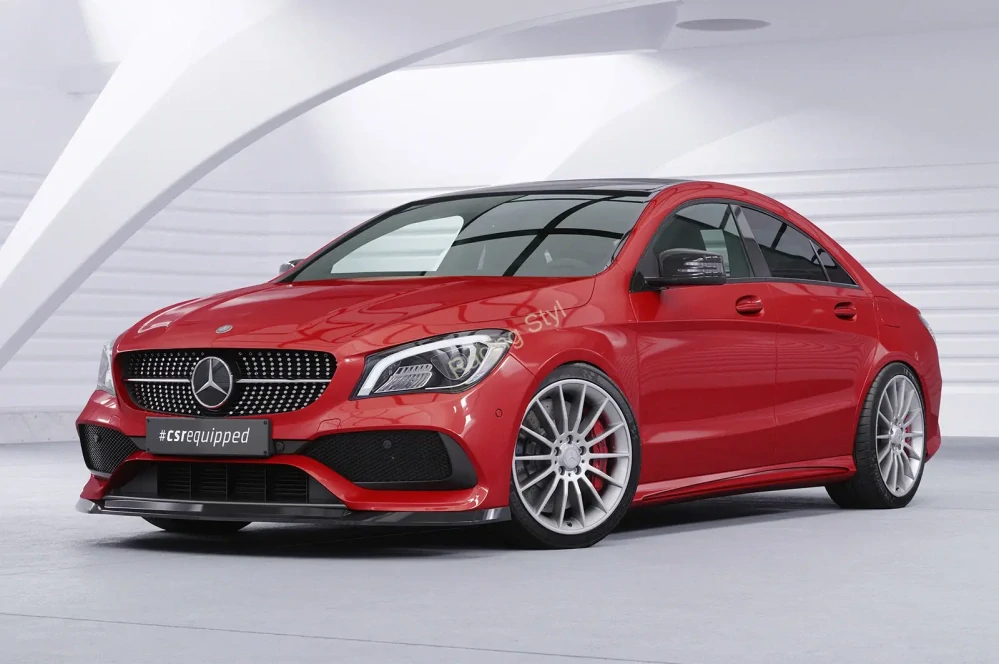 Mercedes Benz CLA 117 AMG-Line přední spoiler lip Glossy Black CSR Lesk