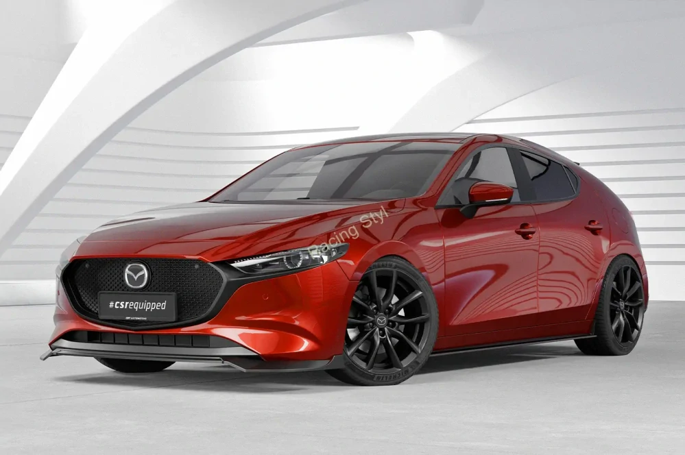 Mazda 3 typ BP přední spoiler lip Glossy Black CSR Lesk