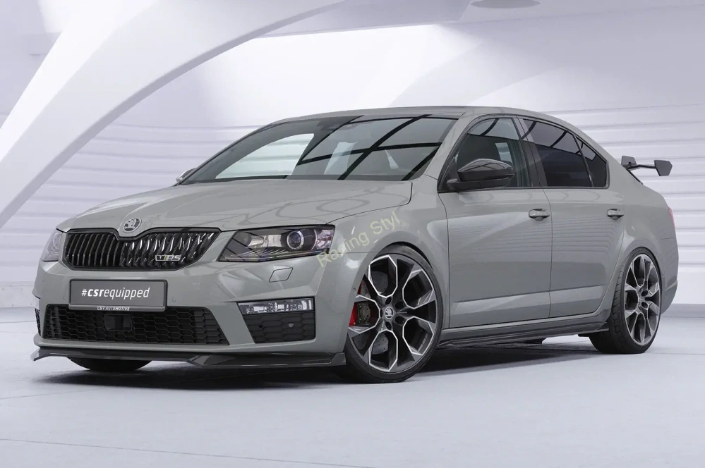 Škoda Octavia 3 Typ 5E nástavce na boční prahy Glossy Black CSR Lesk.