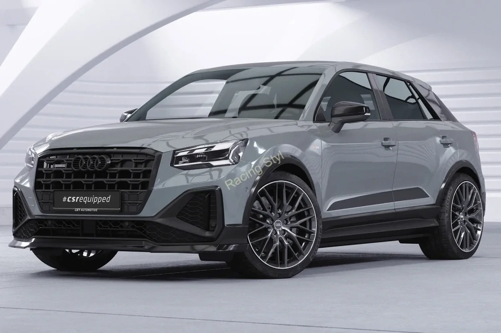 Audi Q2 (Typ GA) Facelift S-Line přední spoiler lipa Glossy Black CSR Lesk.