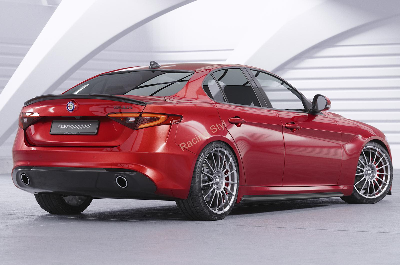 Alfa Romeo Giulia (Typ 952) spoiler na víko kufru Glossy Black CSR Lesk.