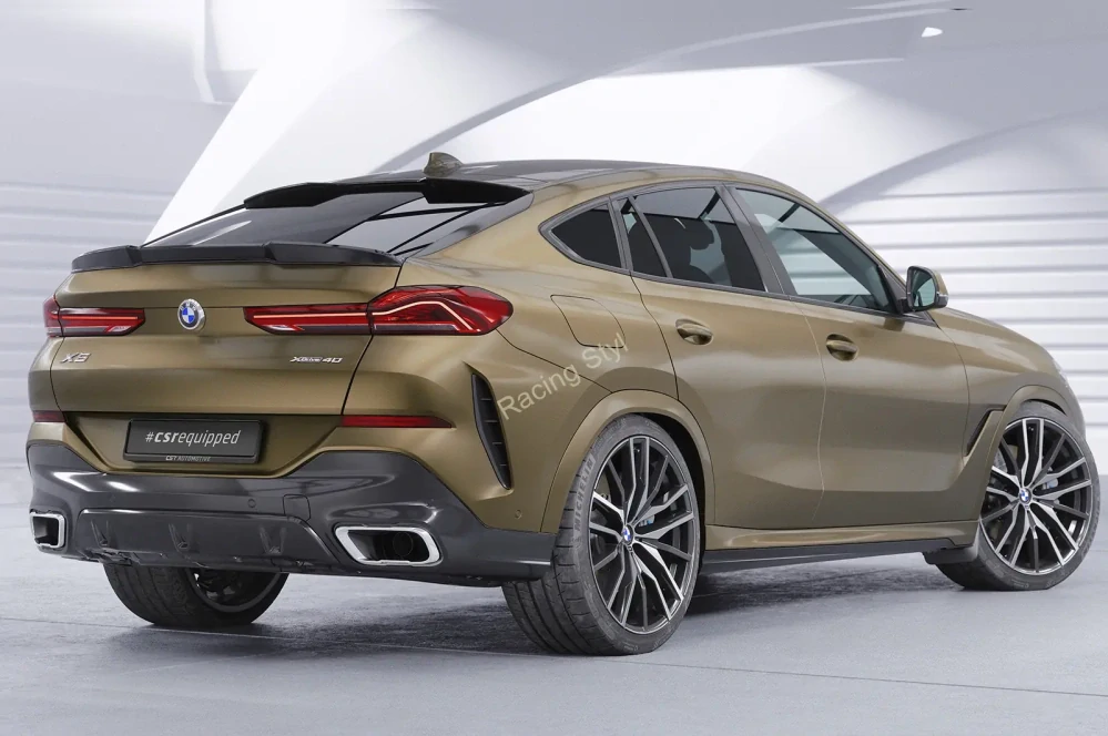 BMW X6 (G06) spoiler pod zadní okno Glossy Black CSR Lesk.