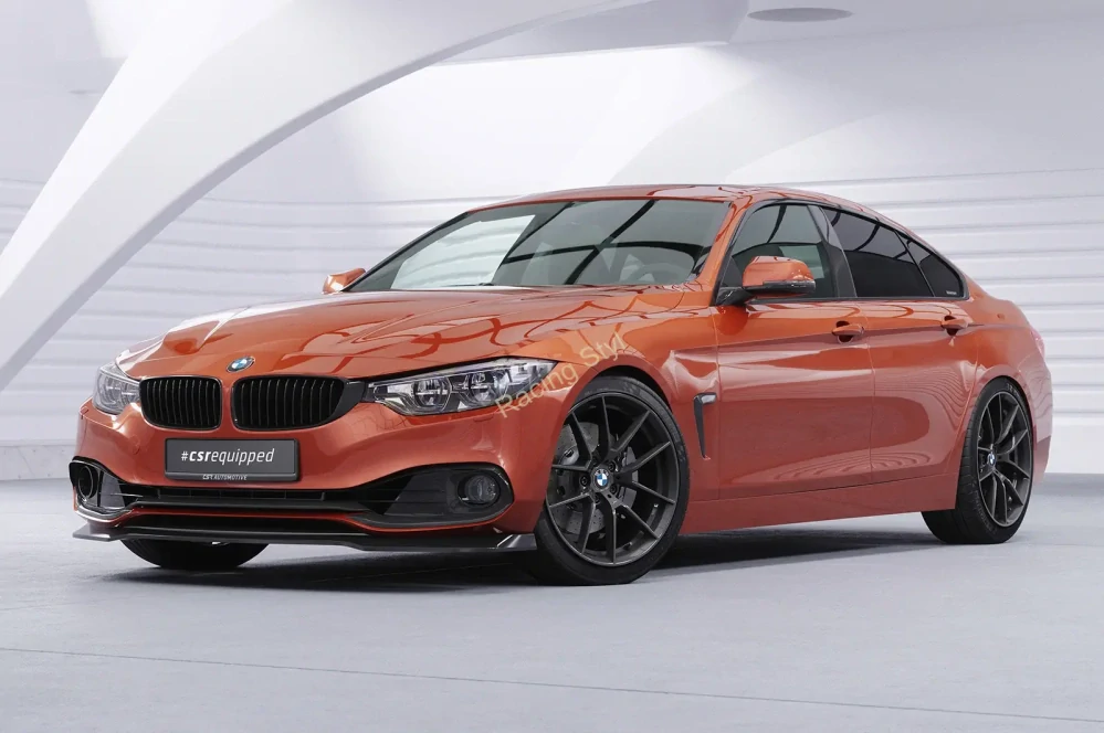 BMW 4 F36 Gran Coupe přední spoiler lipa Glossy Black CSR Lesk