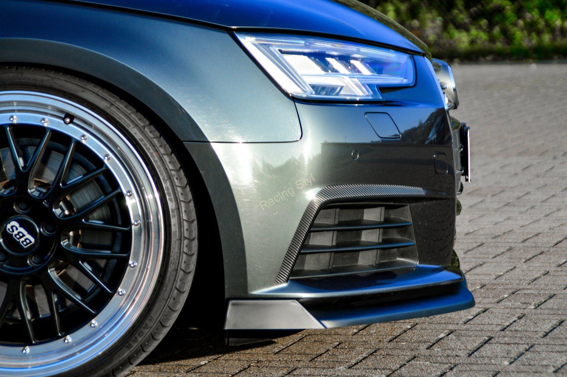 Audi A4 B9 přední spoiler lipa s křidélky IN Tuning Matt.