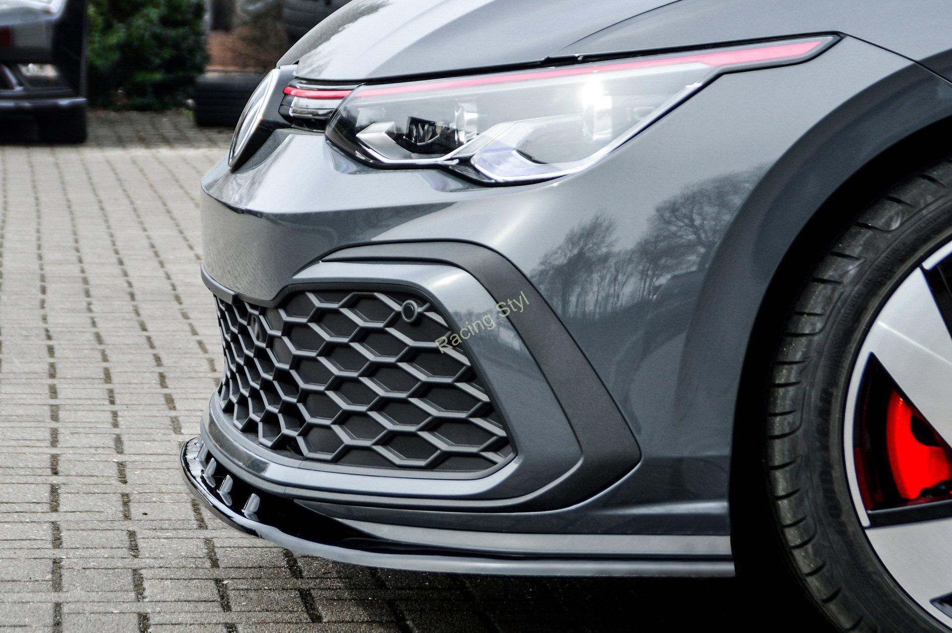 VW Golf 8 GTI/ GTD přední spoiler lipa Glossy Black IN Tuning Lesk.