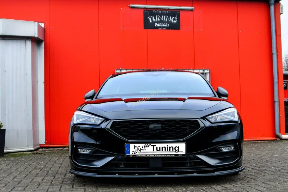 Seat Leon KL přední spoiler lipa Glossy Black IN Tuning Lesk.