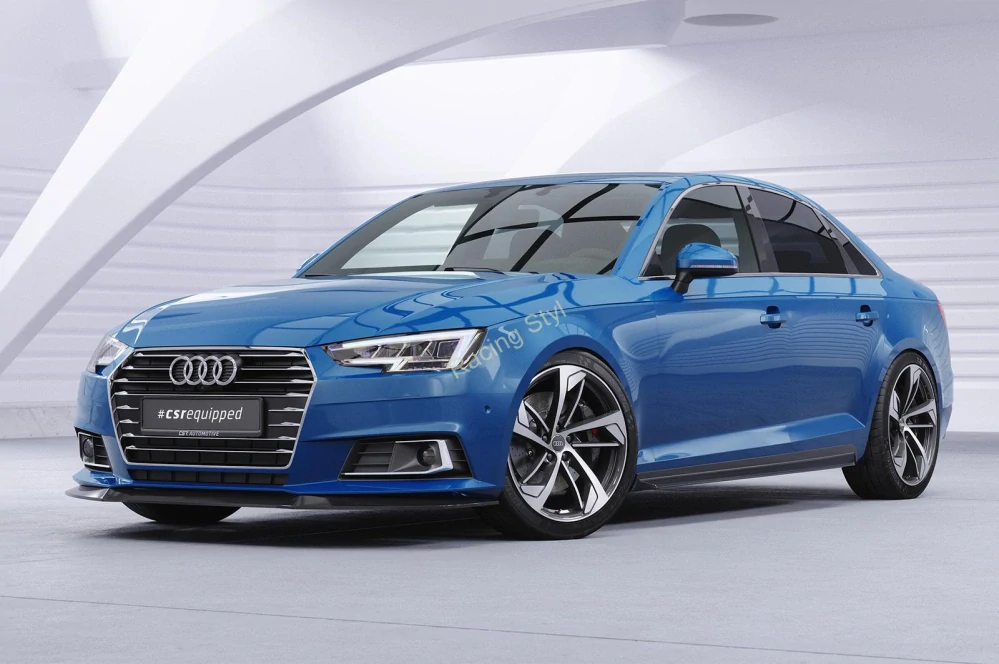 Audi A4 B9 typ 8W nástavce na boční prahy Glossy Black CSR Lesk.