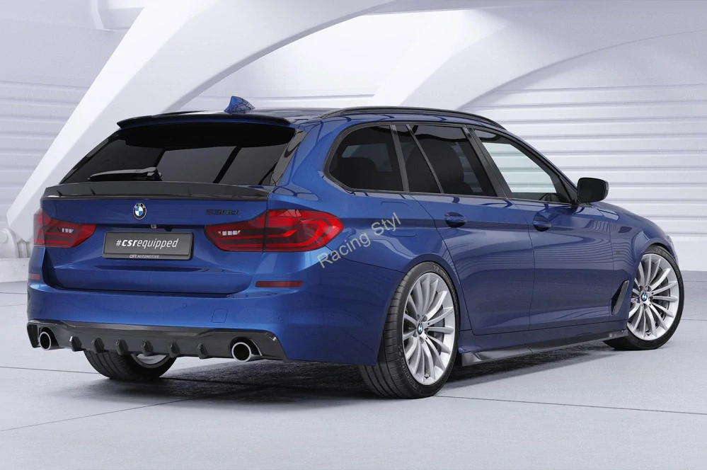BMW 5 G31 Touring spoiler pod zadní okno Glossy Black CSR Lesk.