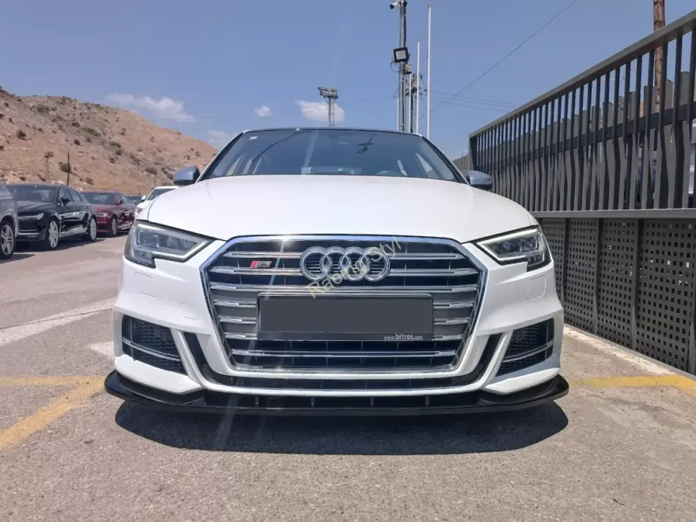 Audi S3/ A3 S-Line 8V Facelift Sportback přední spoiler lipa Glossy Black MD Design Lesk.