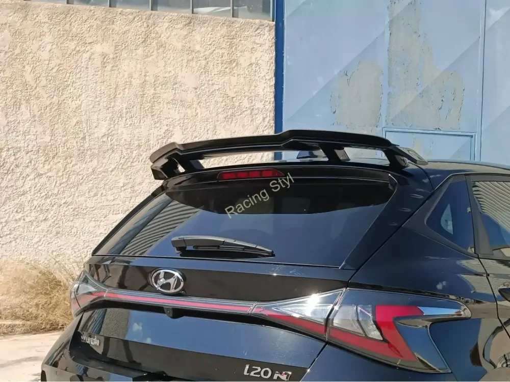 Hyundai i20 N spoiler na zadní křídlo Glossy Black MD Design Lesk.