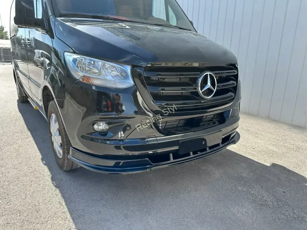 Mercedes Benz Sprinter 2018- přední spoiler Glossy Black MD Design Lesk.