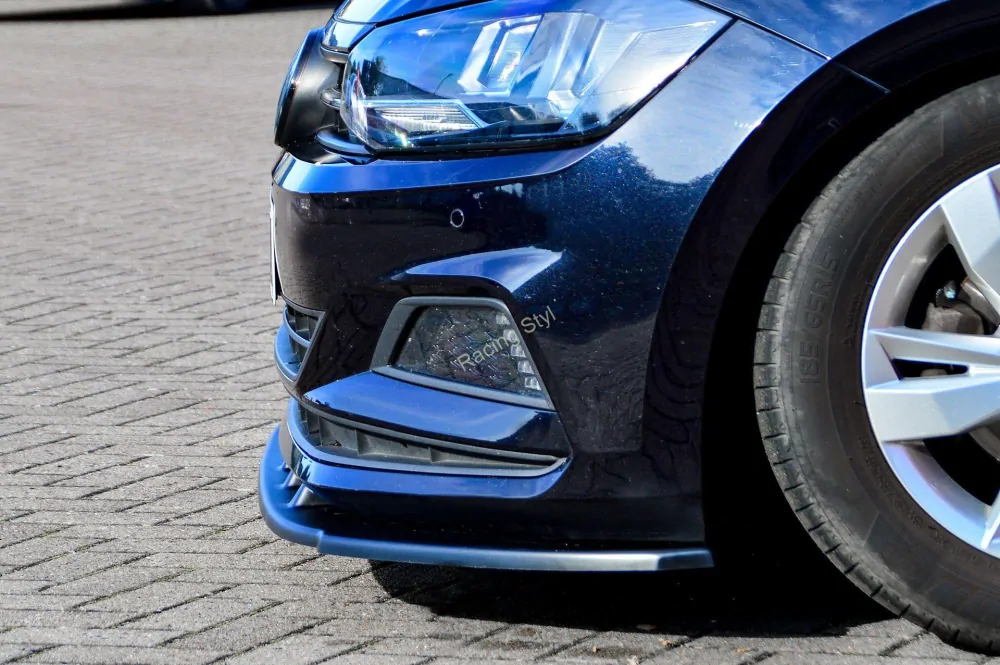 VW Polo 6 2G přední spoiler lipa V2 Glossy Black IN Tuning Lesk.