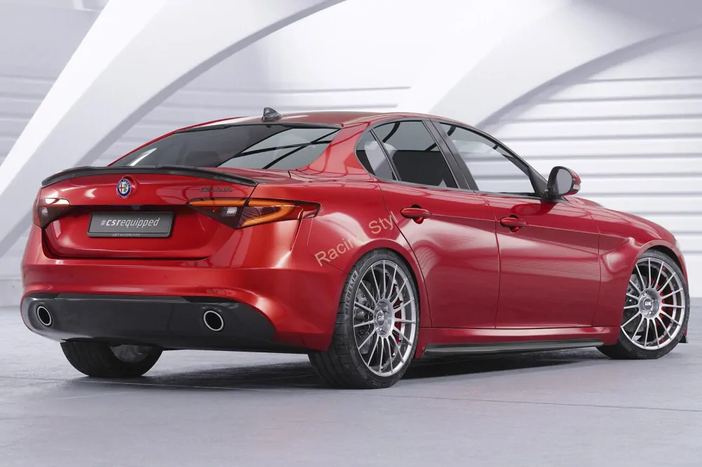 Alfa Romeo Giulia typ 952 spoiler na zadní okno Glossy Black CSR Lesk.