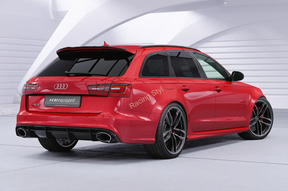 Audi RS6 (C7) spoiler na zadní křídlo Glossy Black CSR Lesk.