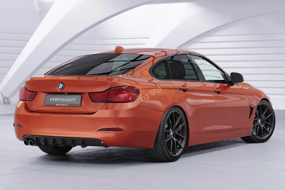 BMW 4 F36 Grand Coupe LCI spoiler na zadní nárazník Glossy Black CSR Lesk.