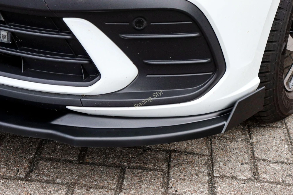 VW Polo 6 2G Facelift přední spoiler lip s křidélky Glossy Black IN Tuning Lesk.