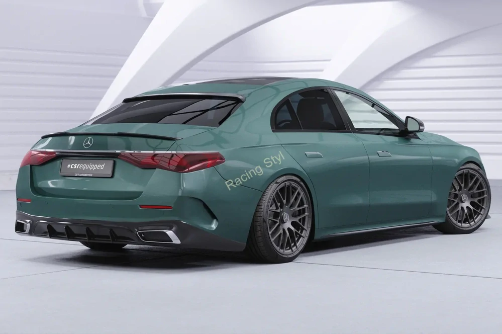 Mercedes Benz E W214 Sedan spoiler kryt na zadní okno Glossy Black CSR Lesk.