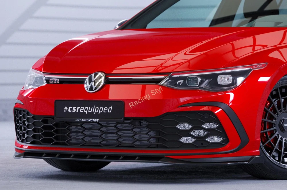 VW Golf 8 CD GTI/GTD/GTE/R-Line přední spoiler lip CSR Matt.
