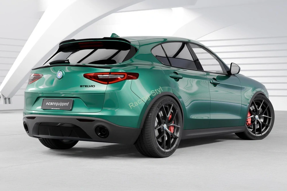 Alfa Romeo Stelvio spoiler nad zadní okno Glossy Black CSR Lesk.