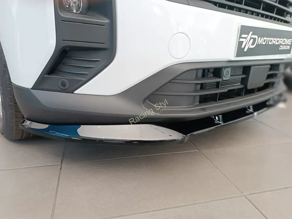 Ford Transit Courier přední spoiler lip Glossy Black MD Design Lesk.