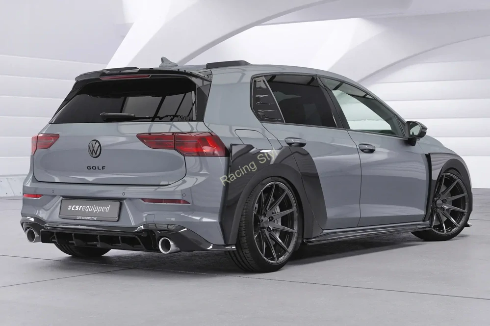 VW Golf 8 (typ CD) GTI/ GTD/ GTE/ R-Line boční spoilery na zadní okno Glossy Black CSR Lesk.