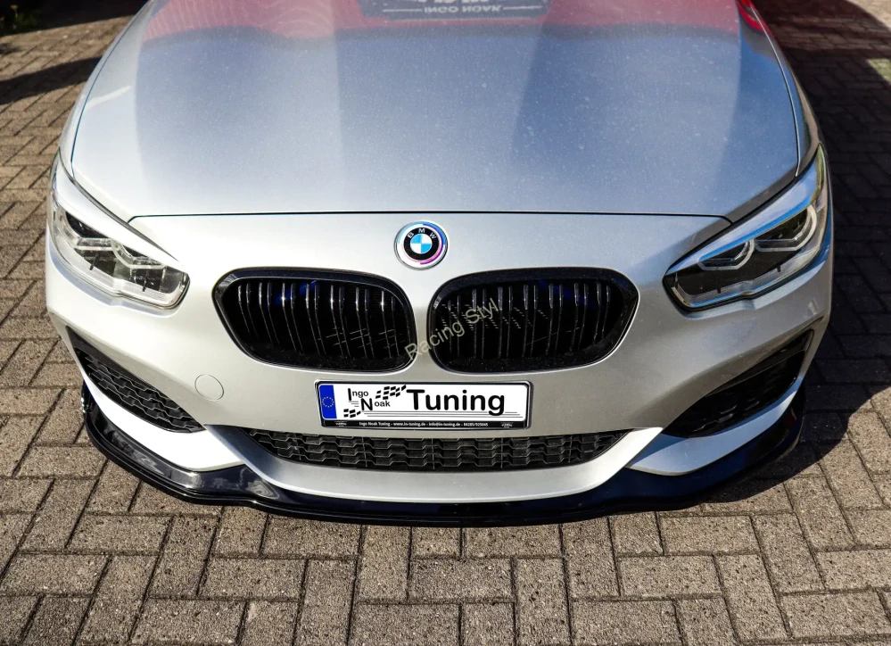 BMW 1 F20 M-140i přední spoiler lip s křidélky Glossy Black IN Tuning Lesk