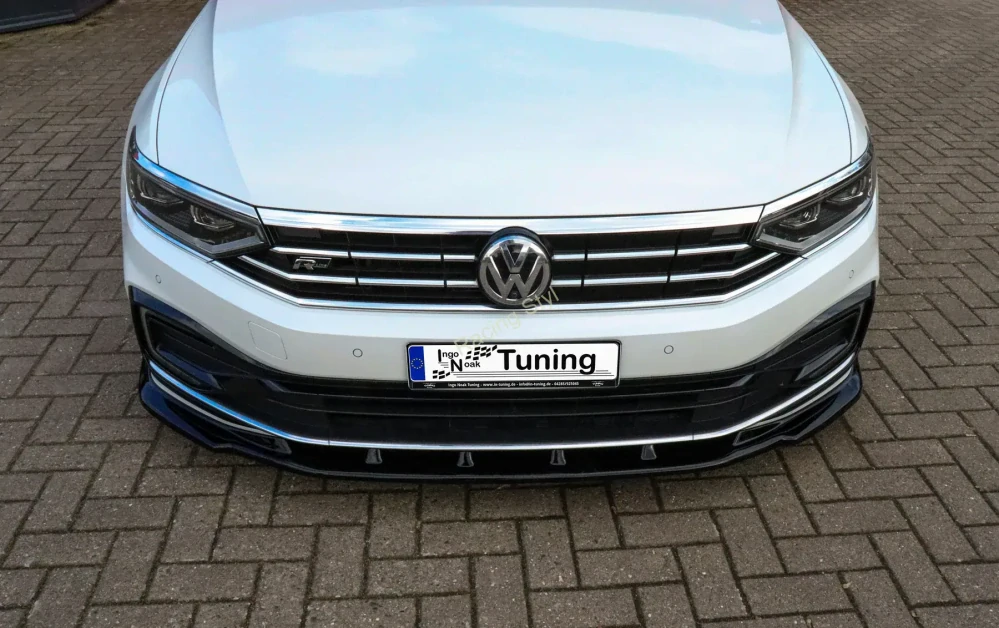 VW Passat 3G B8 R-Line Facelift přední spoiler lip Glossy Black IN Tuning Lesk