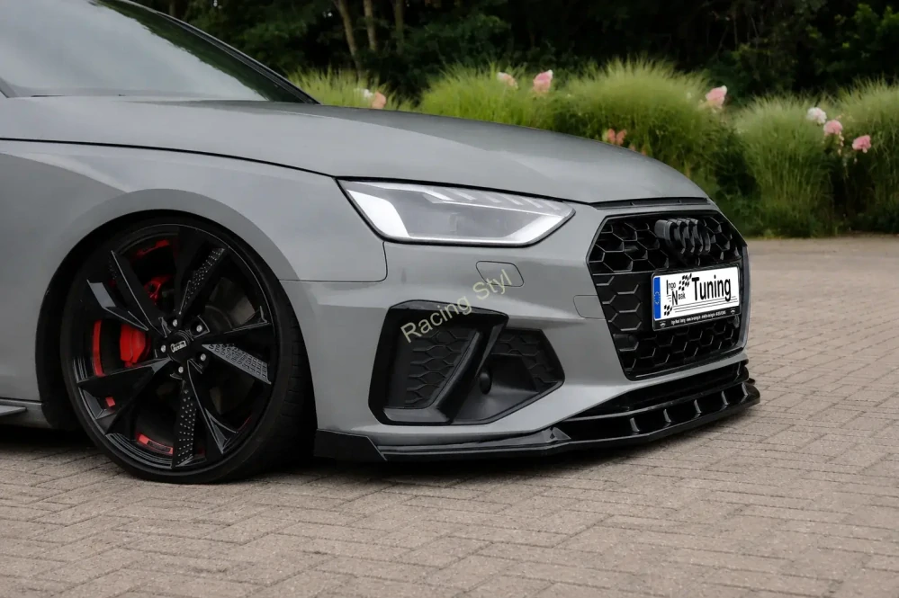 Audi A4 B9 S-Line Facelift přední spoiler lip s křidélky IN Tuning Matt.