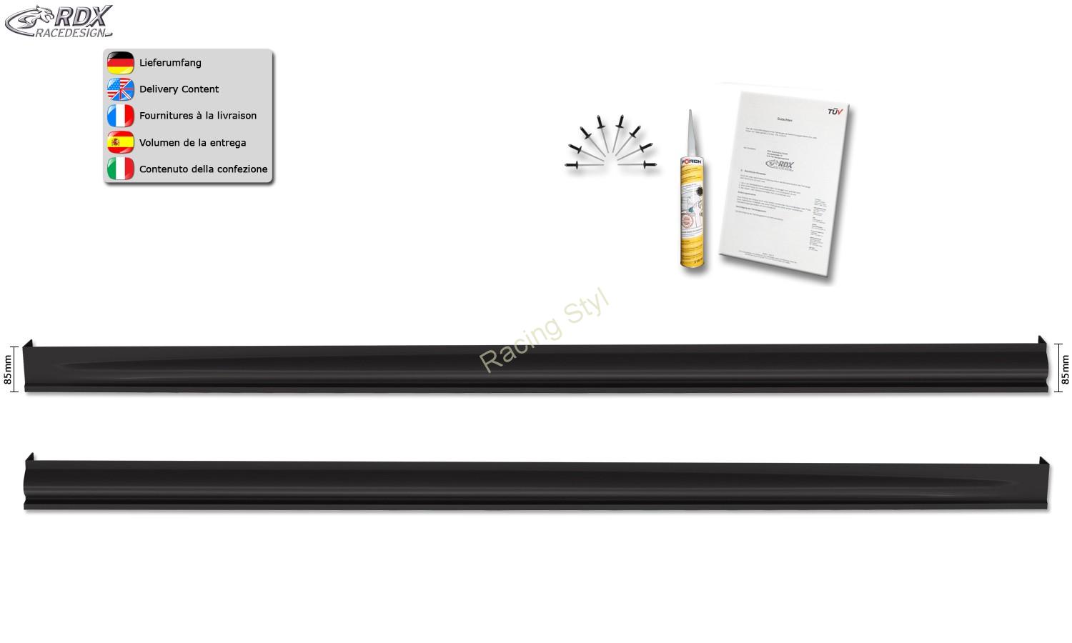 VW T6/ T6.1 Edition nástavce bočních prahů RDX