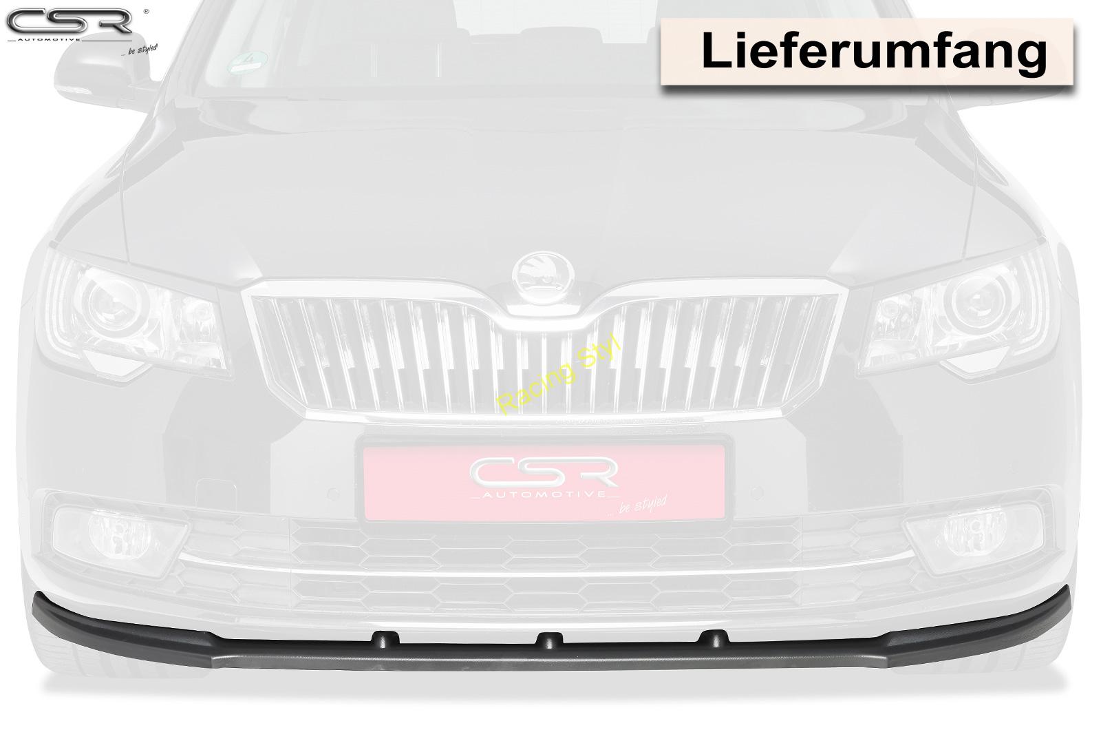 Škoda Superb II 2013- přední spoiler lipa Carbon-Look CSR