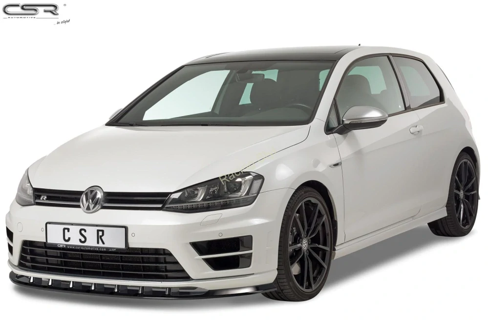 VW Golf 7 R přední spoiler lipa Glossy Black CSR Lesk.
