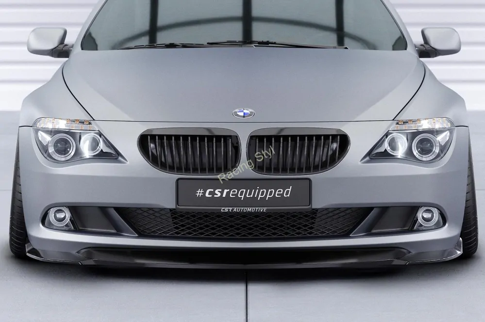 BMW 6 E63/ E64 LCI přední spoiler lipa Glossy Black CSR Lesk.