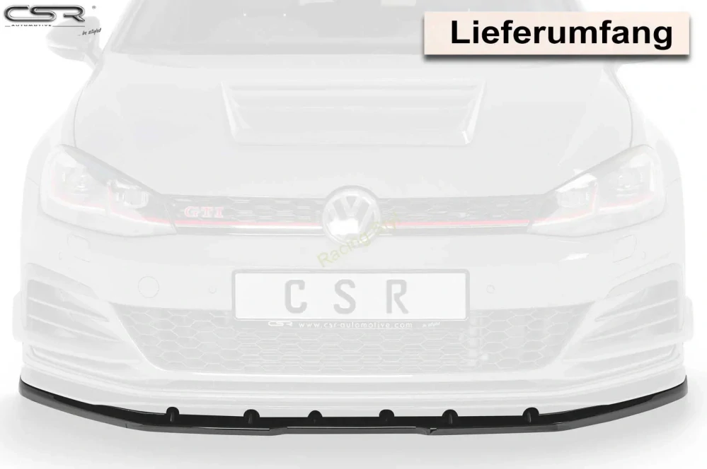 VW Golf 7 GTI TCR 2019- přední spoiler lip Glossy Black CSR Lesk