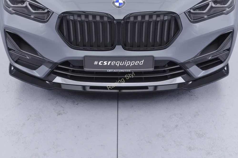 BMW X1 F48 (LCI) přední spoiler lip Glossy Black CSR Lesk.