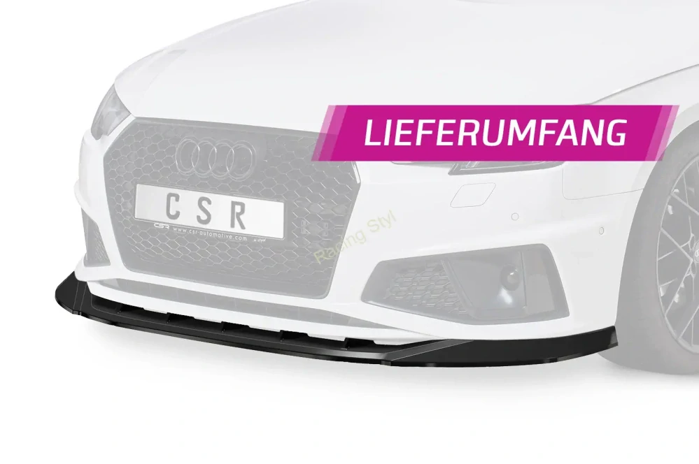 Audi A4 B9 typ 8W S-Line Competition přední spoiler lip Glossy Black CSR Lesk