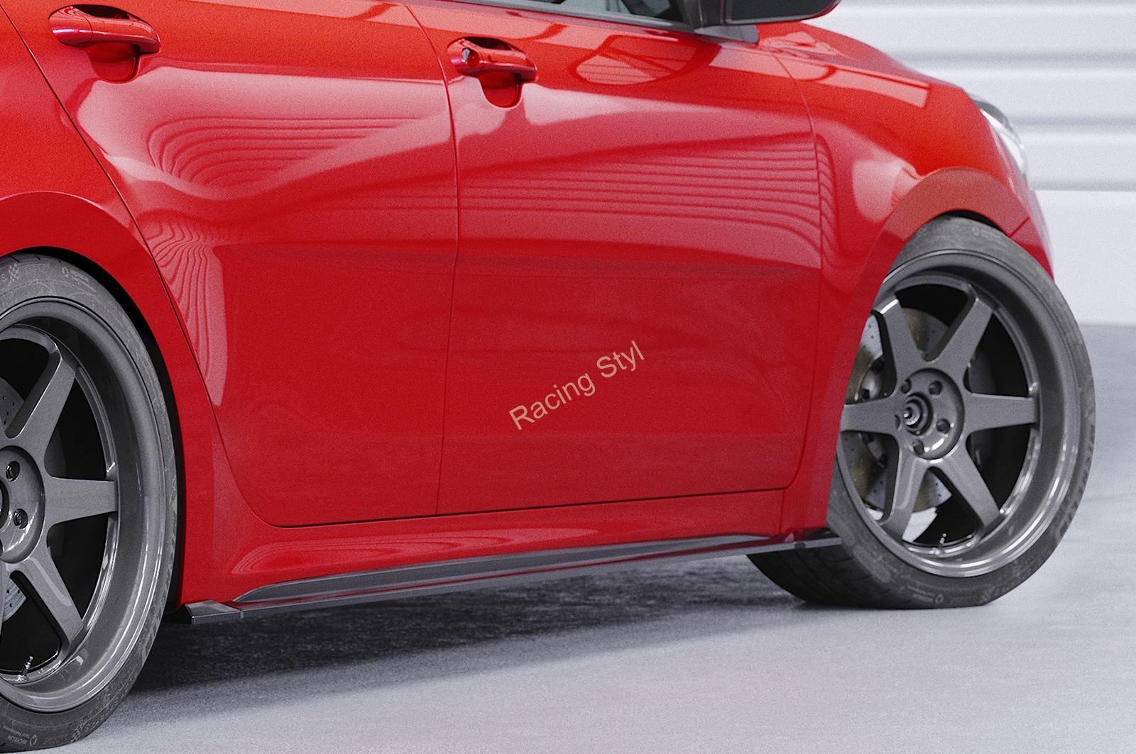 Kia Rio YB lišty na boční prahy Glossy Black CSR