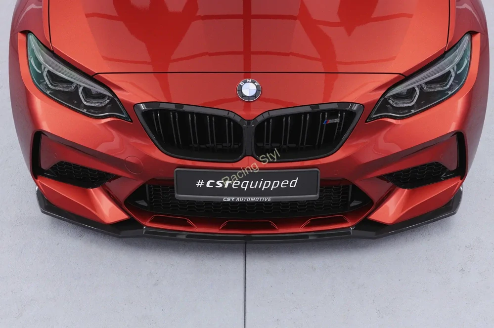 BMW M2 Competition F87 přední spoiler lip Glossy Black CSR Lesk