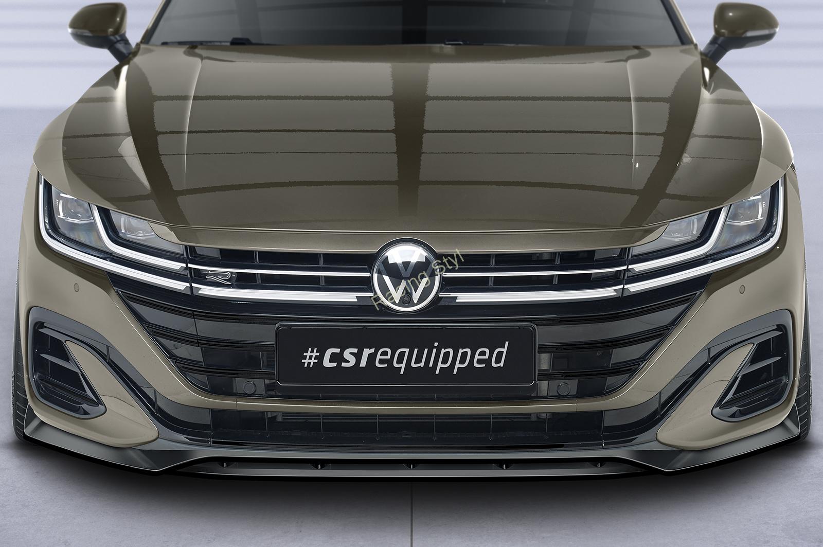 VW Arteon R-Line přední spoiler lip Glossy Black CSR Lesk