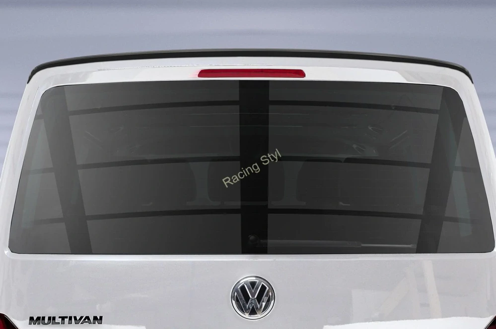 VW T6 / T6.1 Bus střešní spoiler na zadní dveře Glossy Black CSR Lesk.