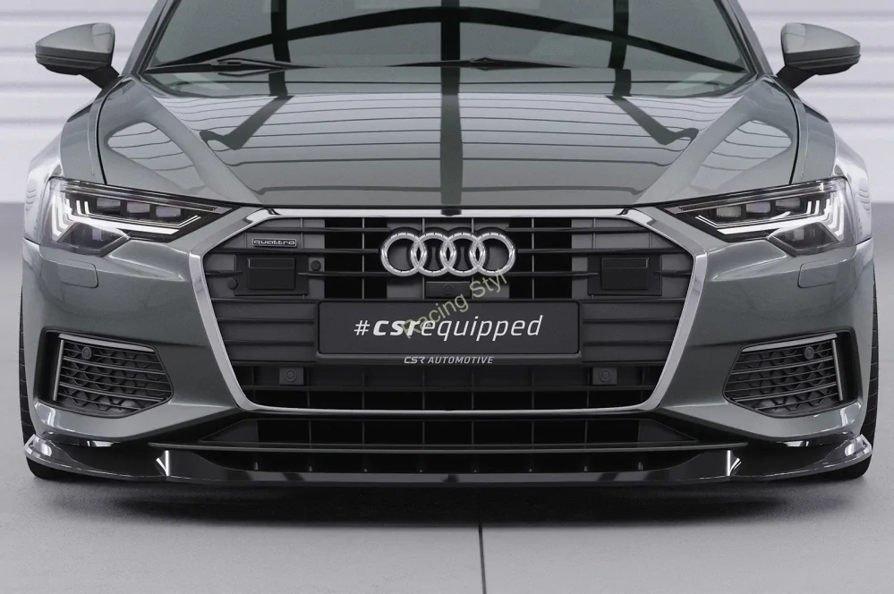 Audi A6 C8 (F2) přední spoiler lip Glossy Black CSR Lesk.