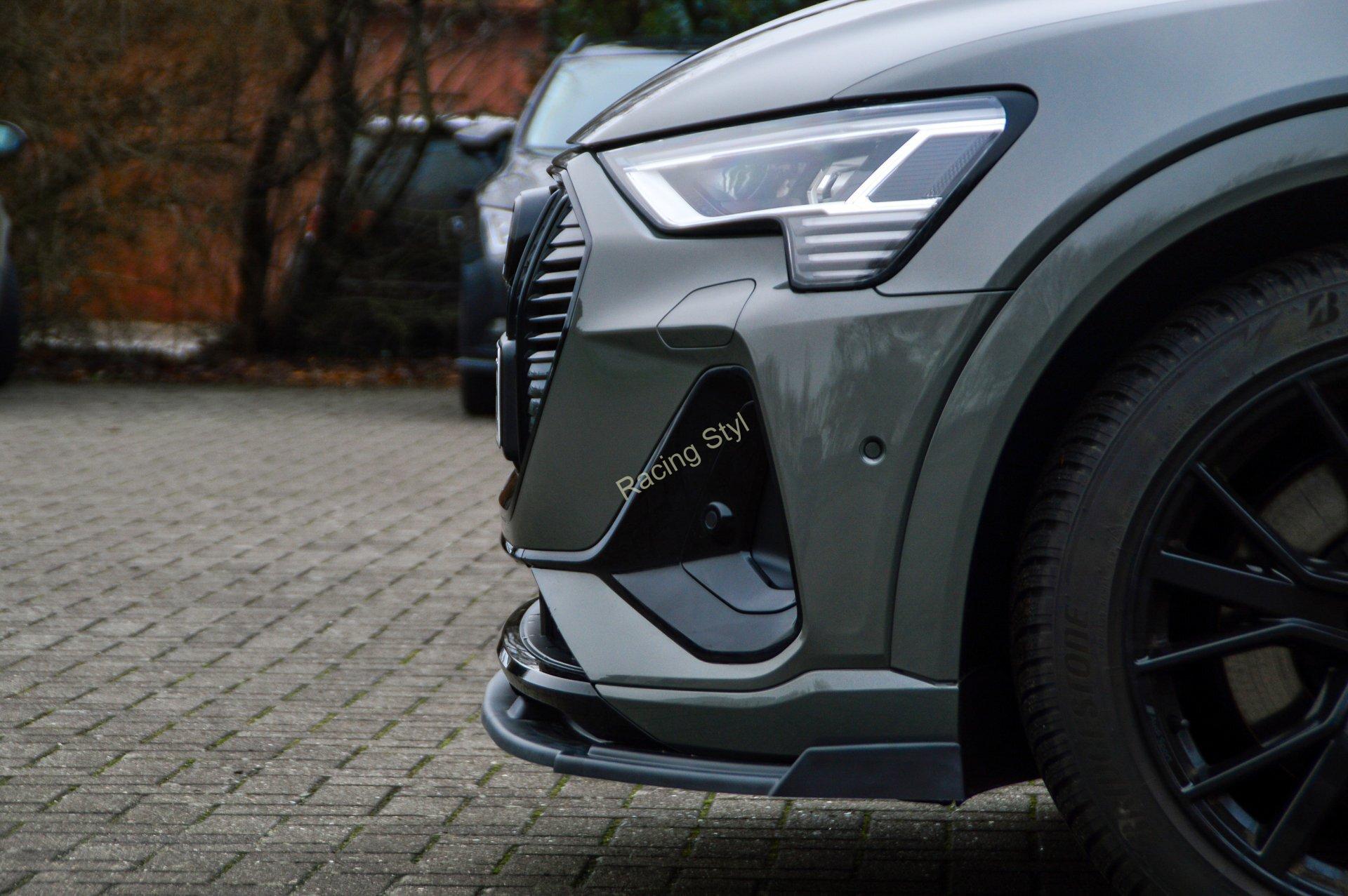 Audi E-Tron Quattro + Sportback S-Line přední spoiler lipa s křidélky IN Tuning Matt.